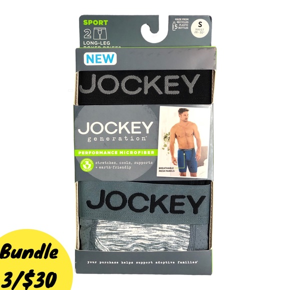 Jockey Underwear & Socks 2 Pack Jockey Generation Long Length Boxer